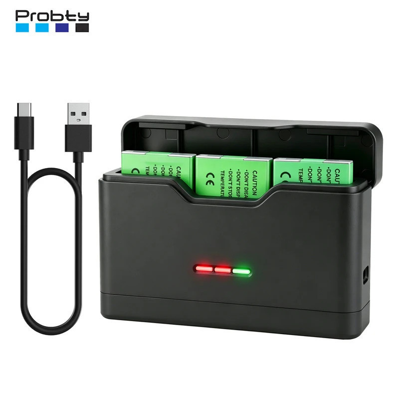 1800mAh แบตเตอรี่ NB 6L NB-6L + 3-Slot Charger กล่องสําหรับ Canon Power-shot SX520 HS SX530 SX600 SX
