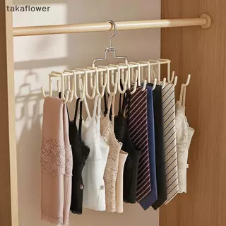 Takaflower ประหยัดพื้นที่ Multi Hook Hanger 360 องศาหมุนลื่น Ra สําหรับ Bras Camisoles ผ้าพันคอเข็มขัดตู้เสื้อผ้าใหม่