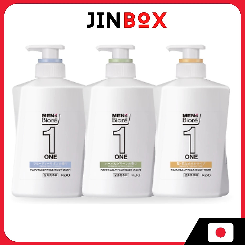 [ส่งตรงจากประเทศญี่ปุ่น] Men's Biore ONE All-in-One Body Cleanser for Hair and Skin เมนส์ บิโอเร วัน ออล-อิน-วัน บอดี้ คลีนเซอร์ สำหรับผมและผิว 480มล. {ผม ใบหน้า ผิวกาย}