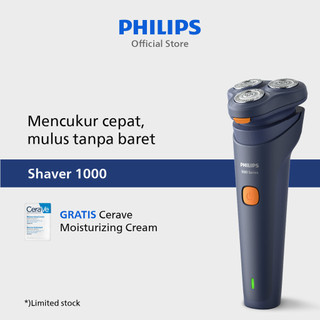 Philips | Shaver 1000 | Alat Cukur Electric Kumis dan Jenggot Pria | Cukur Basah & Kering dengan Cepat Menggunakan Pisau Powercut | S1880/00