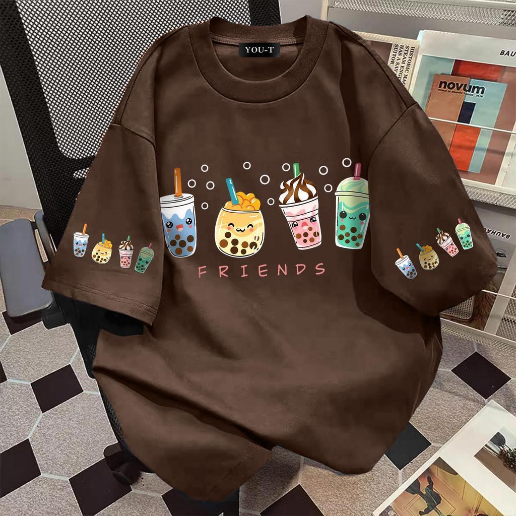 Su.Tee เสื้อยืดวินเทจ "FRIENDS" ทรง Oversize ผ้าคอตตอนผสม พรีเมียม ไม่ต้องรีด ใส่สบาย ระบายอากาศดี พร้อมส่งจากไทย