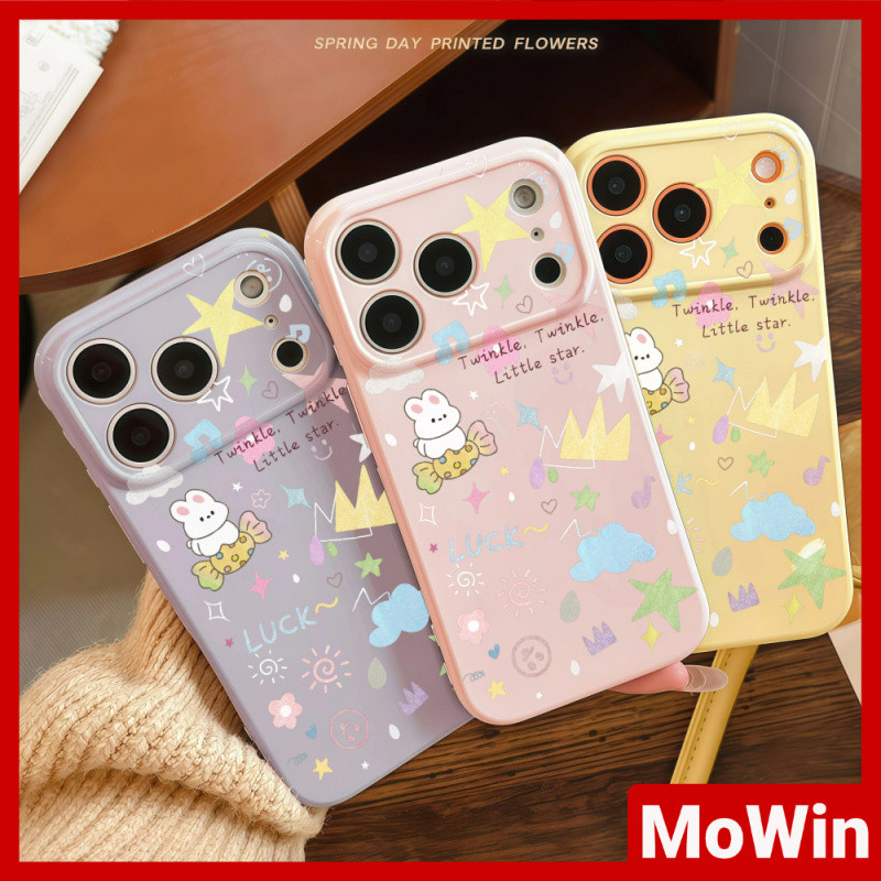 Mowin Case - เคสโทรศัพท์รูปหัวใจ นุ่มแวววาว ใช้ได้กับเคส iPhone 11 และ iPhone 17 Pro Max กระต่ายหวาน
