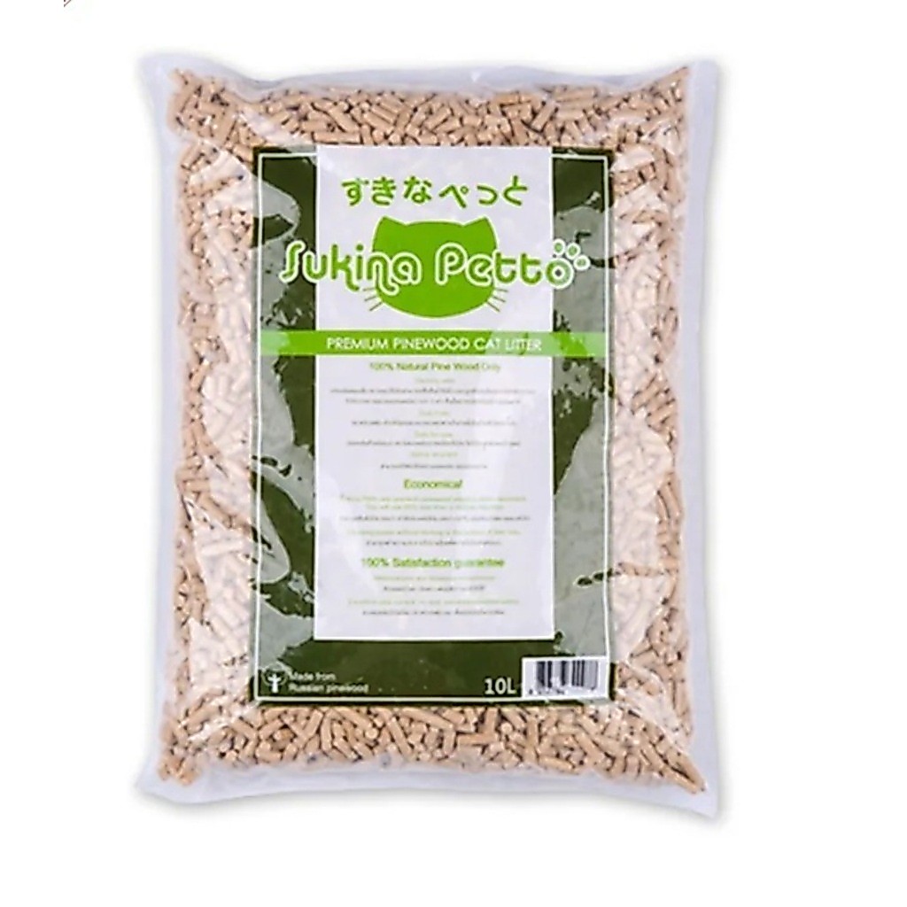 ปกปิดได้ (5ลิตร) ทรายแมว ไม้สน Sukina Petto Pinewood Cat Litter ทรายไม้สน (สุกินะ เพตโตะ ทราย แท่ง)