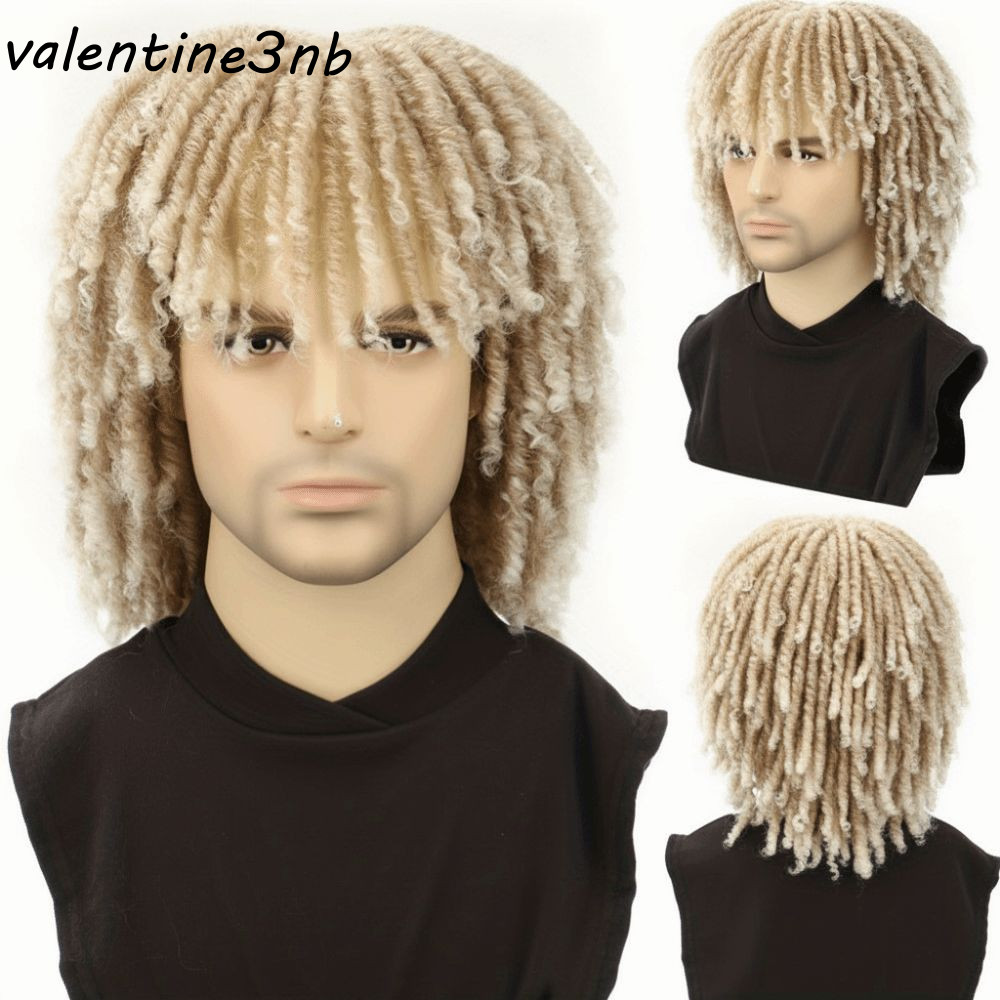 GIZMO Afro Curly วิกผม,สังเคราะห์ Faux Dreads สั้น Twist Dreadlock วิกผม,อุปกรณ์เสริมผมธรรมชาติ Dreads ทนความร้อน Locs ถักโครเชต์วิกผมสําหรับชาย
