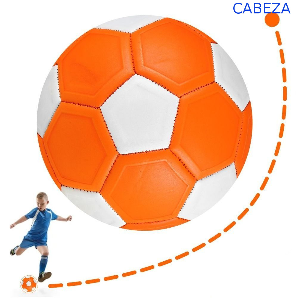 ลูกฟุตบอล CABEZA Curve Lines Orange Youth Football, Great Sport Toy Size 3/4/5 Football Trainin Match Football Kick Curving