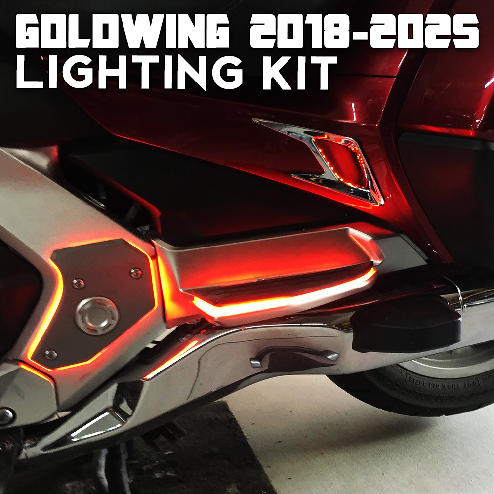 GGOLD WING 2018 - 2025 ชุดสําหรับ HONDA GOLDWING GL1800 แสง Floorboard ครอบคลุม GOLDWING 1800 ซับบนก