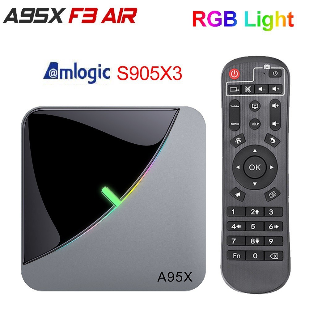 A95X F3 AIR S905X3 4+64GB เครื่องเล่นเครือข่าย TVbox Android 9.0
