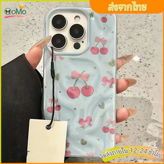 🍒🍒cute เชอร์รี่สไตล์แฟนซี พิเศษ กรณีมือถือ ระดับพรีเมี่ยม เคสหนัง case For iPhone 15 14 12 16 Promax XS XR 7/8 Plus