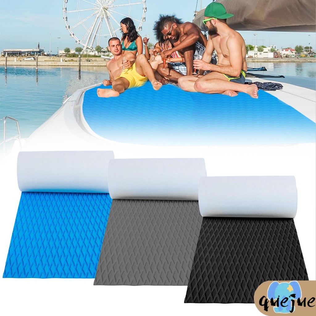 เรือแผ่นปูพื้นEVAโฟมเรือDeckingแผ่นลื่นพรมเรือMarineเรือSelfกาว1200x300x5มม.ShopQJC6859