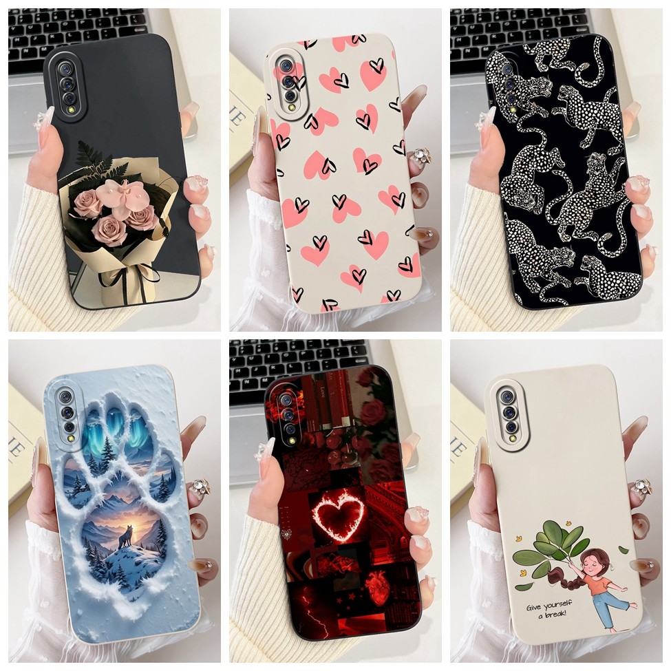 Vivo 1907 V1907 กรณี Vivo S1 หรูหราแฟชั่นดอกไม้ Kawaii น่ารักกันกระแทกเคสโทรศัพท์ V1913A