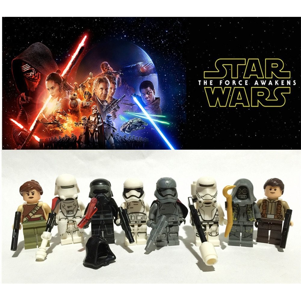 บล็อกตัวต่อ Minifigure Star Wars7 Star Wars The Force Awakens Flame Soldier Snow Soldier Bully Capta