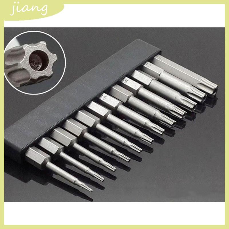 JN ไขควงบิต 50 มม. 1 4 นิ้ว T5-T40 Torx หัวไขควงไฟฟ้าทรงพลัง