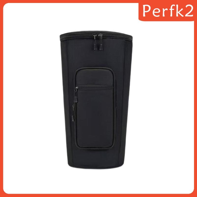 [Perfk2] Djembe Drum Bag Backpack กันกระแทกสีดํา Breathable African Drum Carry Case