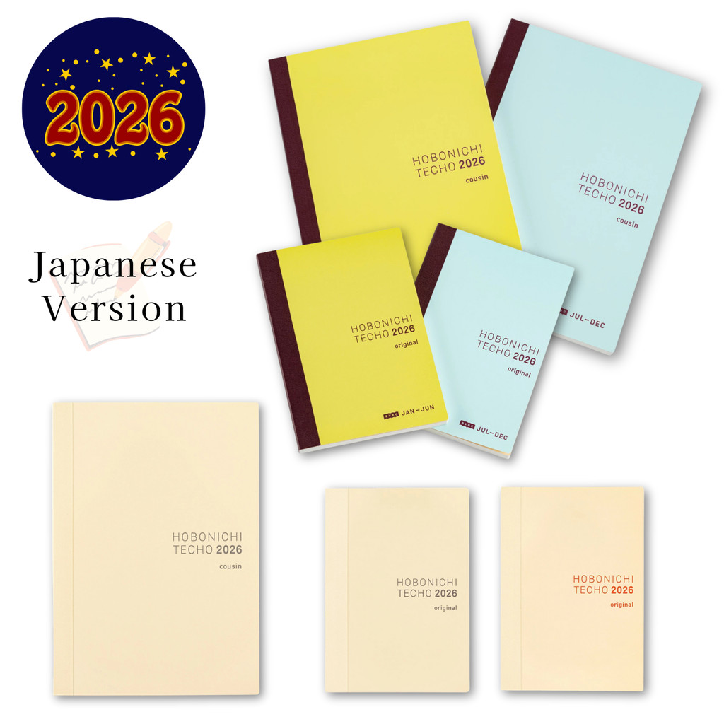 Hobonichi Techo 2026 Original And Cousin [A5/A6 1 Day 1 Page/January/Monday Start]