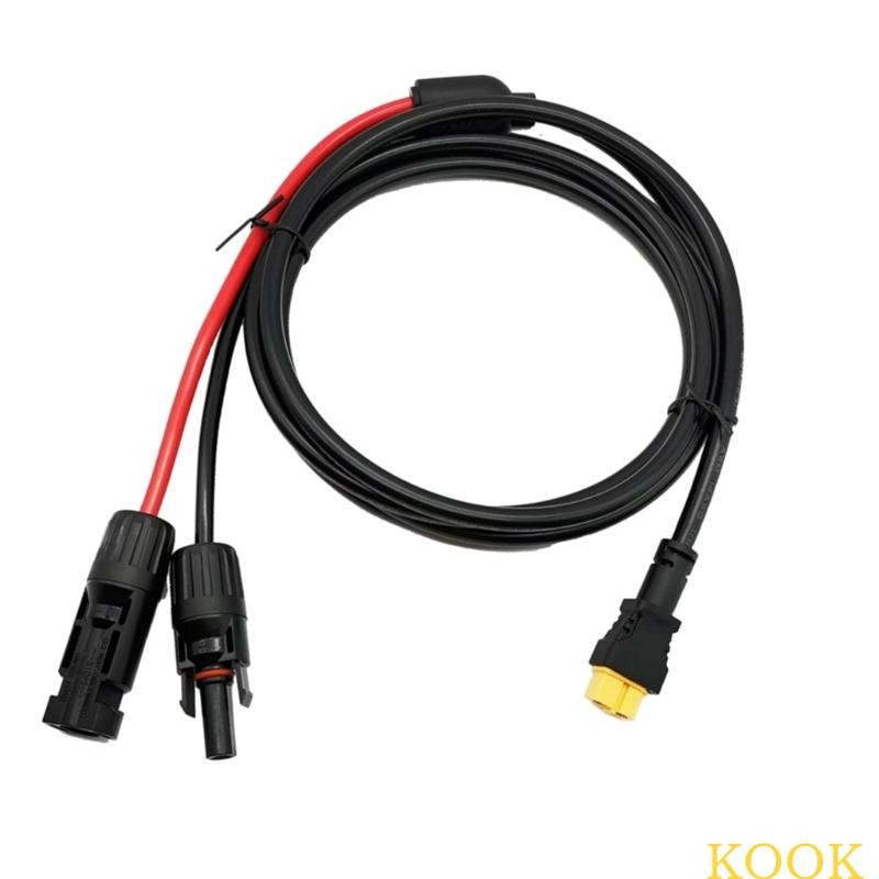 KOOK 16AWG 5Ft Solar Connector to XT60 อะแดปเตอร์สายไฟพลังงานแสงอาทิตย์ XT60 หญิงสายต่อสําหรับแบบพกพ