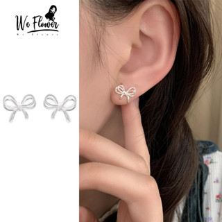 ต่างหูสตั๊ดน่ารักแบบโบว์เกาหลี ส925 เงินแท้ เพอร์เฟคสำหรับกา…