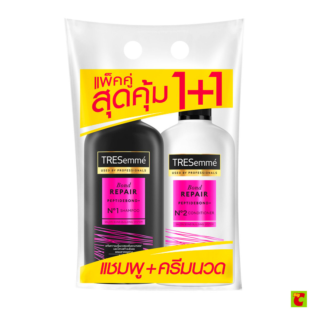 เทรซาเม่ แชมพูและครีมนวดผม สูตรอัลทิเมท รีแพร์ 370 มล. แพ็ค 1+1