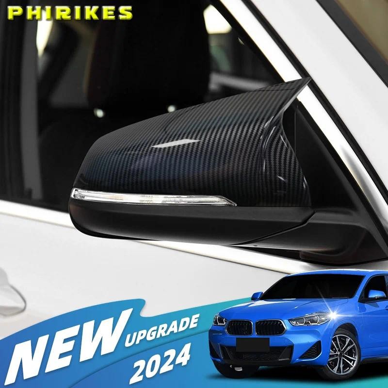 2pcs Glossy สีดําด้านข้าง Wing ดัดแปลงกระจกมองหลังสําหรับ BMW X1 F48 X2 F39 Z4 G29 2GT F45 F46 F52 F