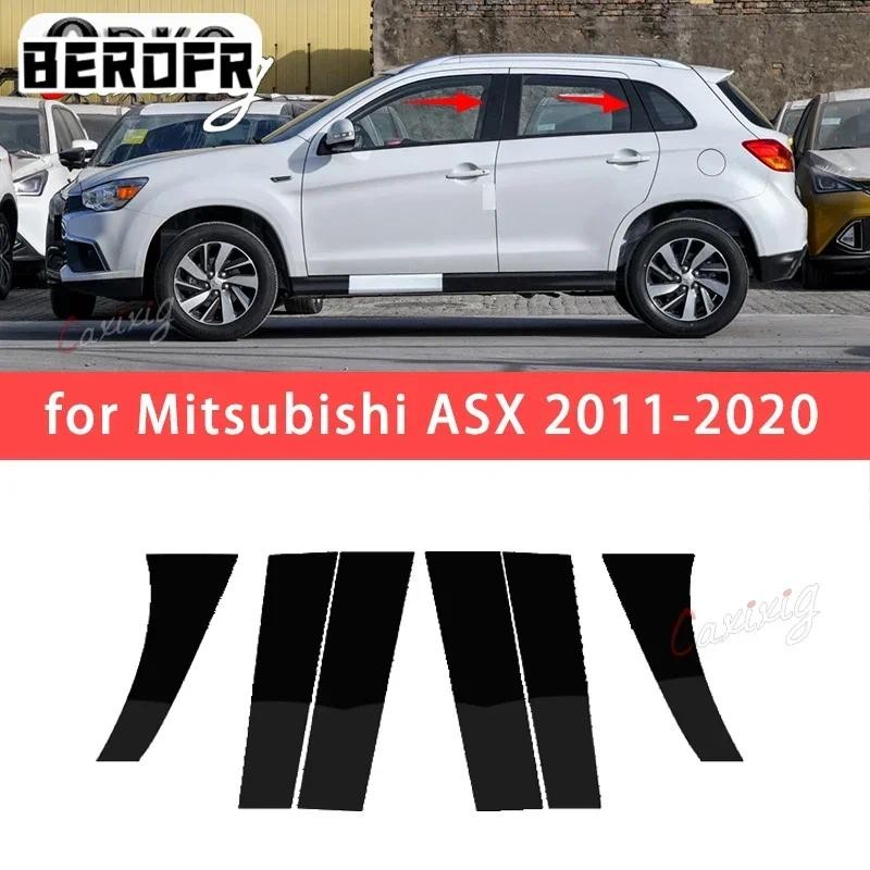 MITSUBISHI Glossy Car Window Center B-เสาสติกเกอร์ตกแต่งฟิล์มสําหรับMitsubishi ASX 2011-2020 Window 