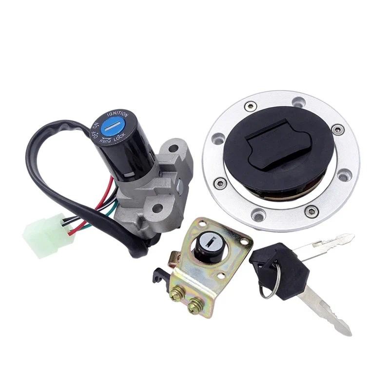 สวิตช์จุดระเบิดรถจักรยานยนต์ที่นั่งการใช้แก๊สฝาครอบถังชุดล็อคสําหรับ Suzuki GSXR1000 SV650 TL1000R G