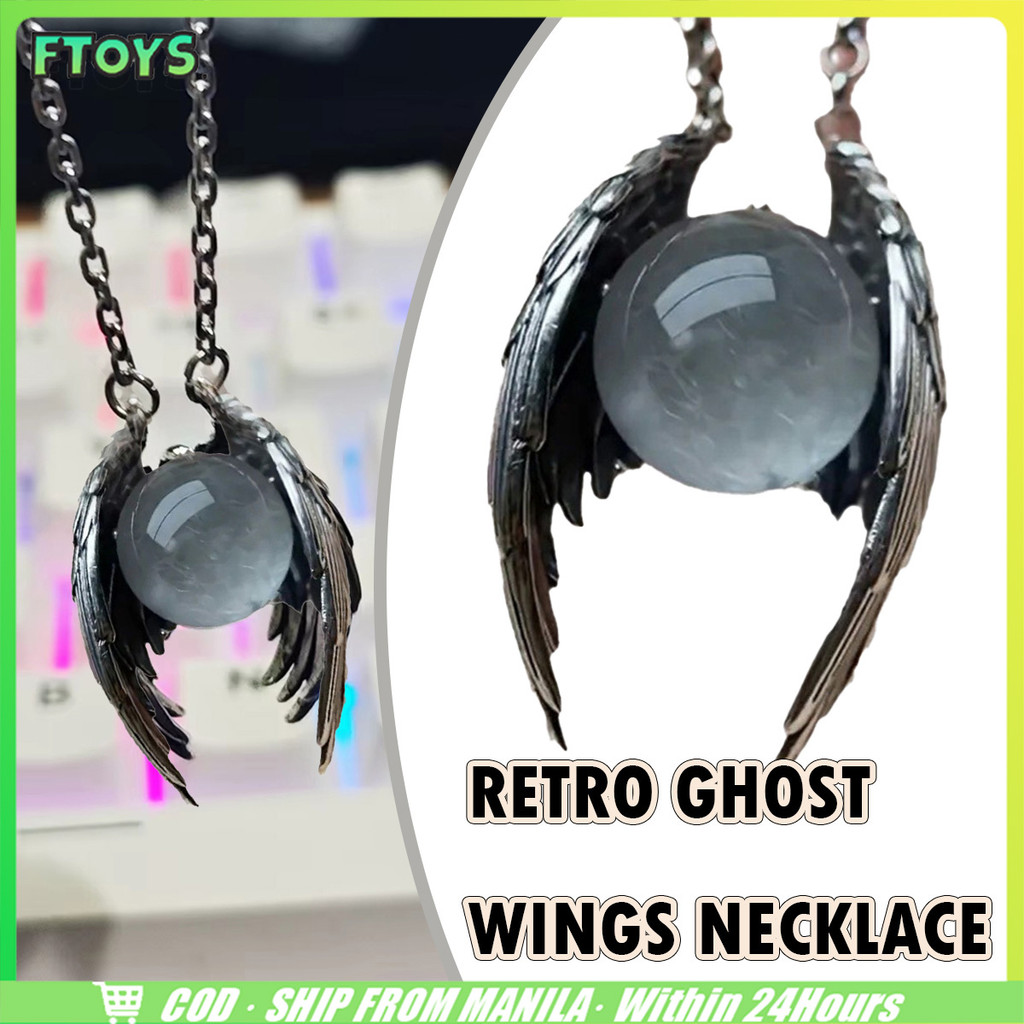 จัดส่งใน24ซม.สร้อยคอจี้ปีกนก 41-50CM วัสดุโลหะ คริสตัล สร้อยคอฮิปฮอป y2k เครื่องประดับสำหรับชายและหญ