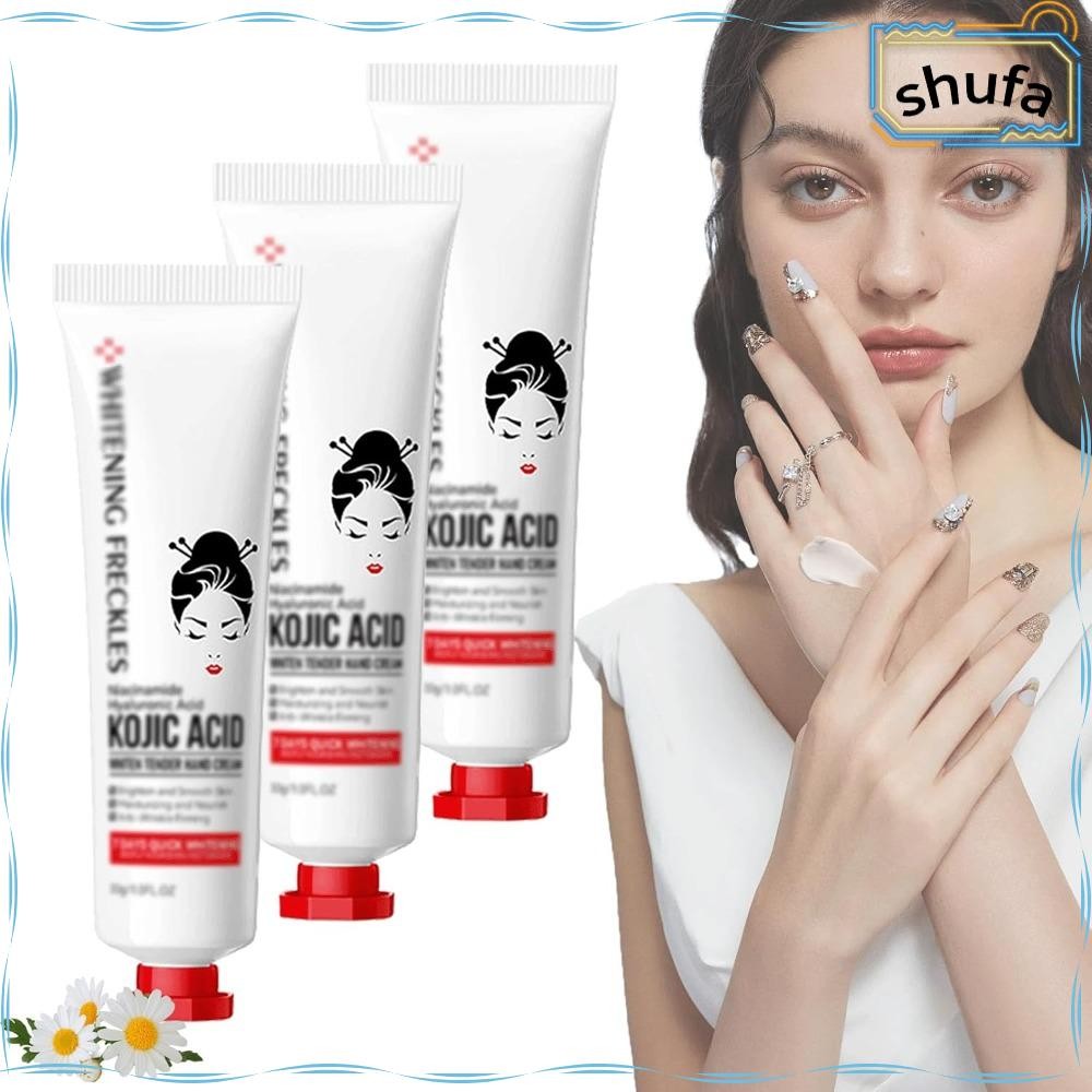 SHUFA Kojic Acid Whiten Tenderhand Cream, Anti-crack Hydrating Kojic Acid Fade ครีมทามือหมองคล้ํา, S
