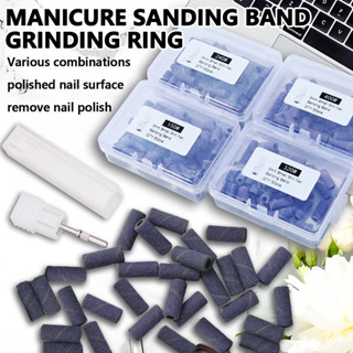 50 ชิ้น/กล่อง 3 มม.สีม่วงสีดํา Mini เล็บ Sanding Bands ชุดสแ…