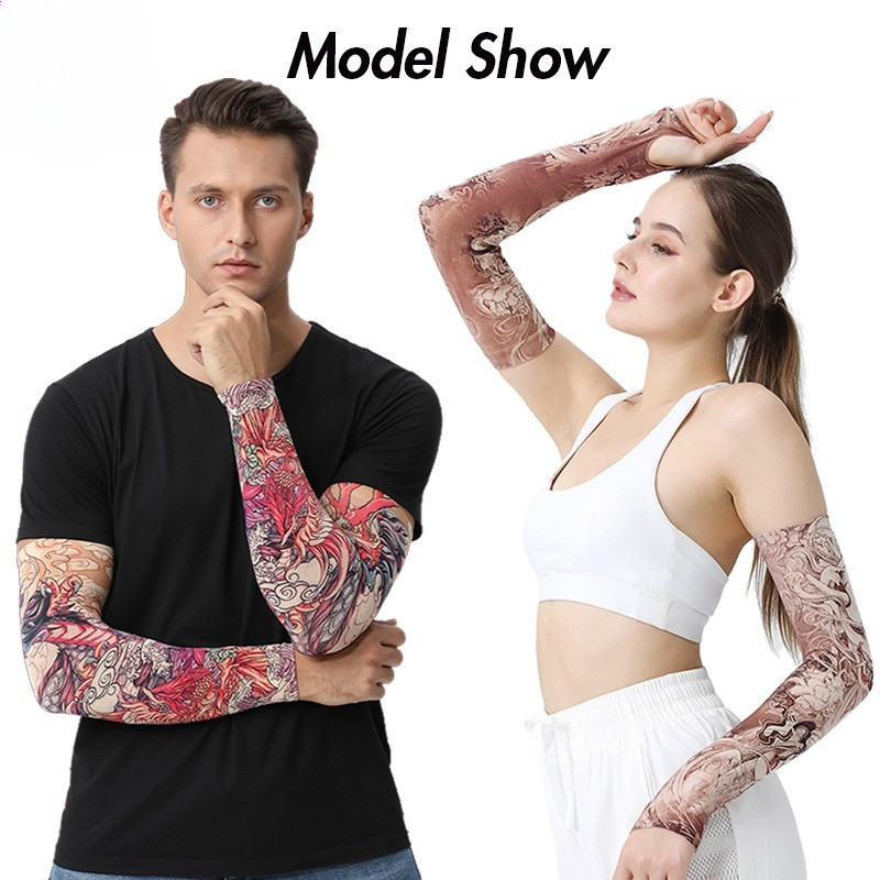 Arm Guards สำหรับจักรยาน ผ้าไหมน้ำแข็ง ลดความร้อนและป้องกันรังสียูวี ใช้ได้ดีเมื่อขี่จักรยานกลางแจ้ง - รูปที่ 3