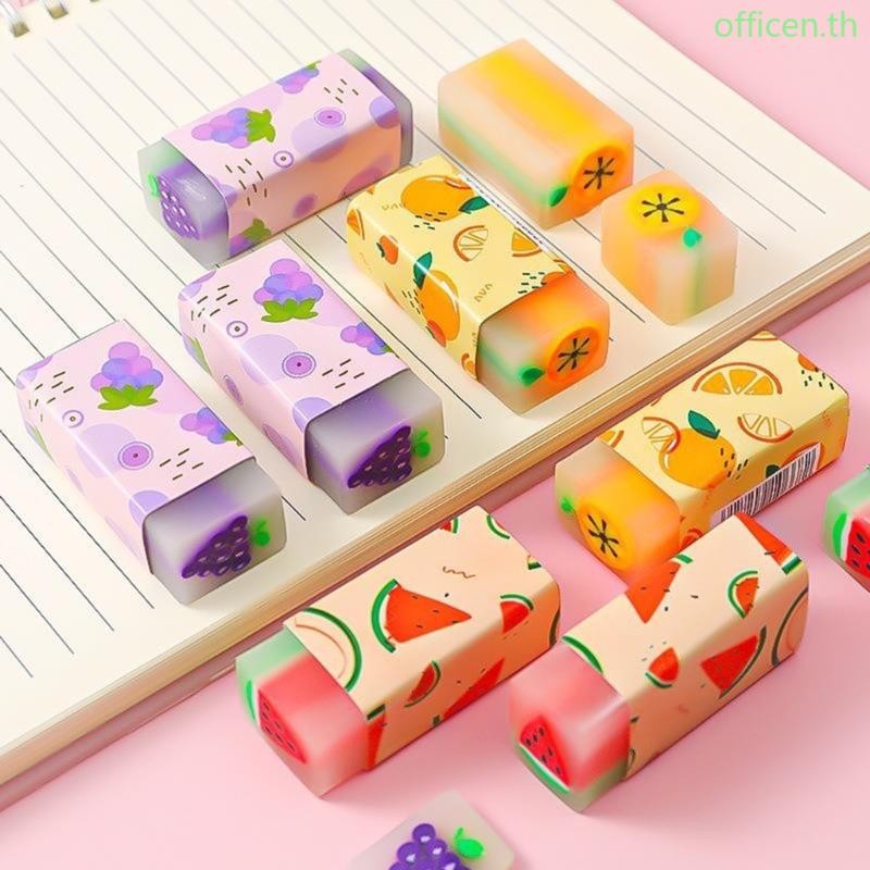 Cen Fruit Erasers Aesthetic Erasers ทําความสะอาดง่าย Creative Painting Erasers สําหรับเด็ก