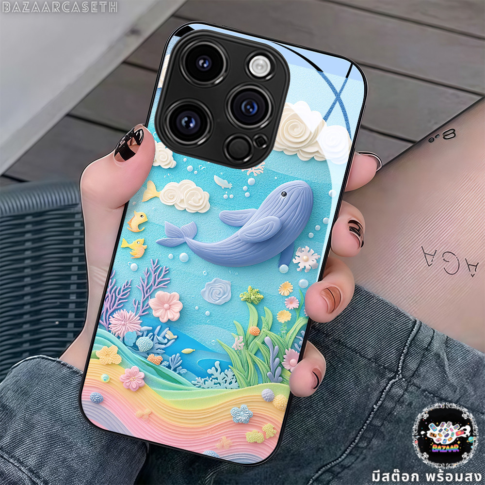 จัดส่งในพื้นที่ เคสกระจก เปลือกแข็ง ชัดเจน การสะท้อนกลับ For OPPO A8 A74 A57 A77 A77S A15 A15S A93 R