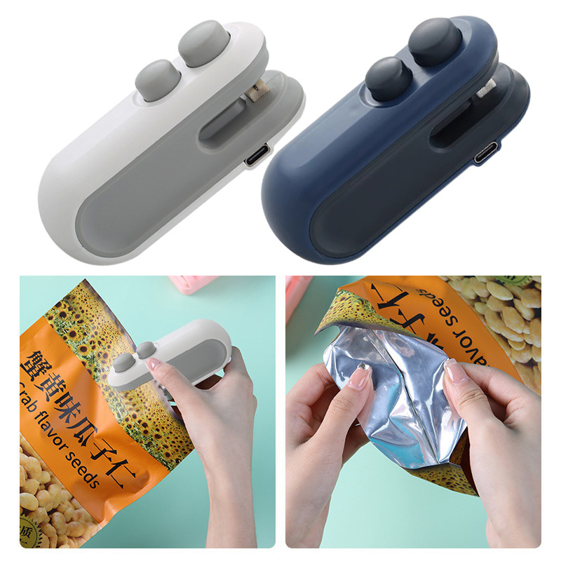 เครื่องซีลถุง เครื่องซีลขนาดเล็ก ชาร์จ USB พกพา กันความชื้นและกันฝุ่น ใช้งานง่าย
