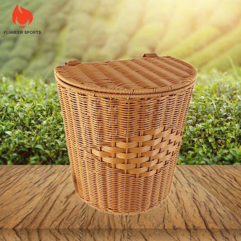 [Lzdzlx1] PP Basket กระเป๋าเป้สะพายหลังกลางแจ้ง Orchard Picking Basket พร้อมสายสะพาย 13x9.5x13.9 นิ้