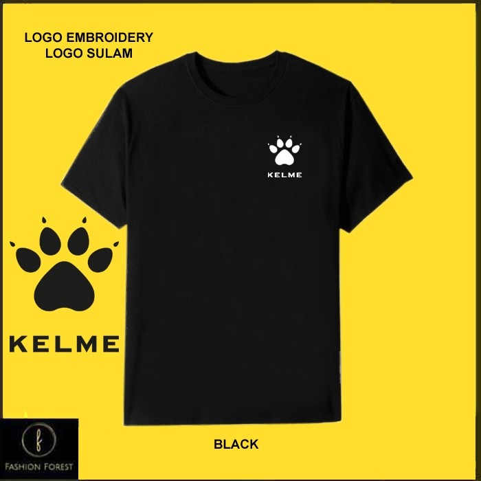 เสื้อยืดคอกลมผ้าฝ้ายสําหรับผู้ชายและผู้หญิงโลโก้เย็บปักถักร้อย Sulam KELME LOGO 2