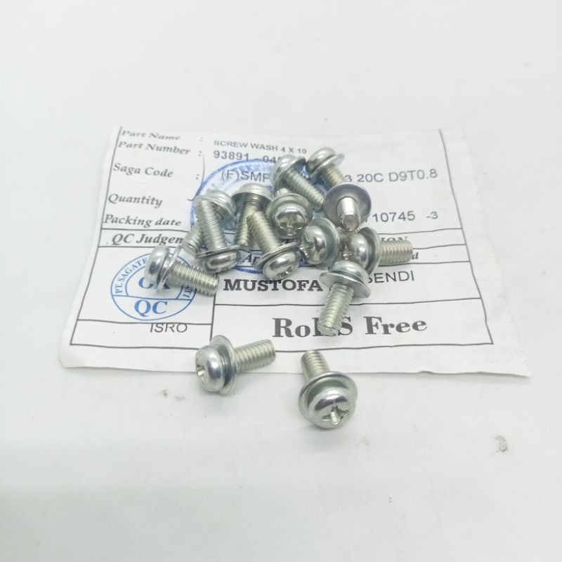 BOLT M4X12 ORIGINAL BOLT 7 M4 1 ซม. CARBURETOR BOLT DOUBLE RING BOLT ORIGINAL HDX
