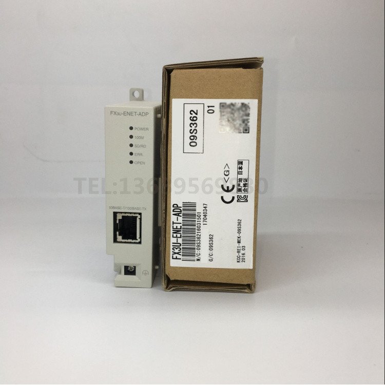 ต้นฉบับของแท้ Mitsubishi PLC Extension FX3U-ENET-ADP FX3U-ENET-L Ethernet โมดูลพอร์ตสุทธิ