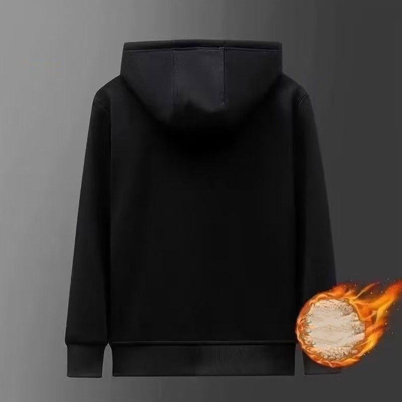 เสื้อคลุมกันหนาวสำหรับผู้ชายจากขนแกะแท้ มีซิปรองรับลมหนาว - รูปที่ 3