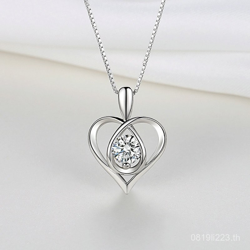 จี้แพลทินัม moissanite พร้อมสร้อยคอ platium pt999 สำหรับสุภาพสตรี