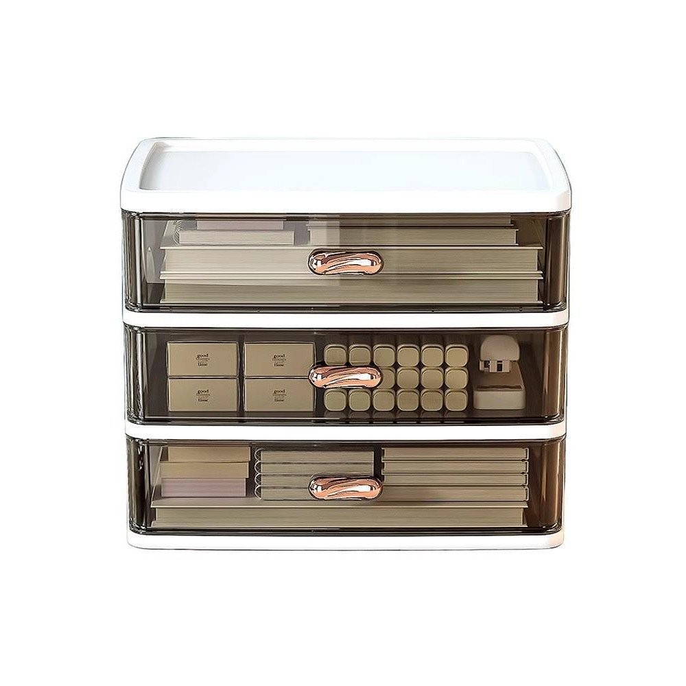 Locker Handle Desktop Office เครื่องสําอาง Gold-Plated ชั้นวางจัดระเบียบกล่องเก็บลิ้นชักประเภททํางาน