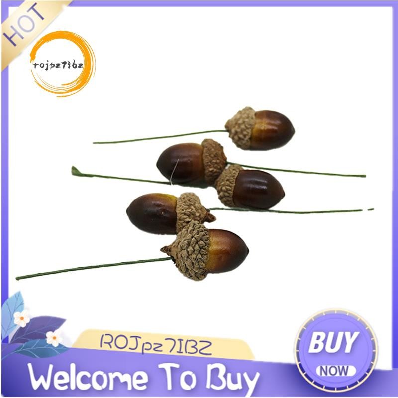 100 ชิ้นตกแต่ง Acornnaments ประดิษฐ์ Acorns หัตถกรรมต้นคริสต์มาสถั่วตกแต่ง