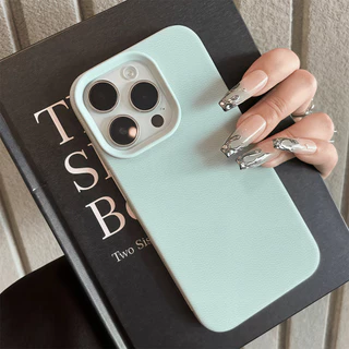 จัดส่งในพื้นที่ เคสนิ่ม TPU สีลูกกวาด เรียบง่าย เคสหนัง For iPhone16 11 15 14 13 12 Pro max XS XR XSMAX 7 Plus 8 Plus