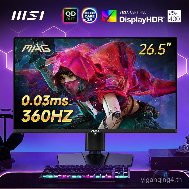 MSI 27 นิ้ว 2K360HZ High-Brush Gaming คอมพิวเตอร์ Streamer MAG271QPXQD-OLED หน้าจอแสดงผล