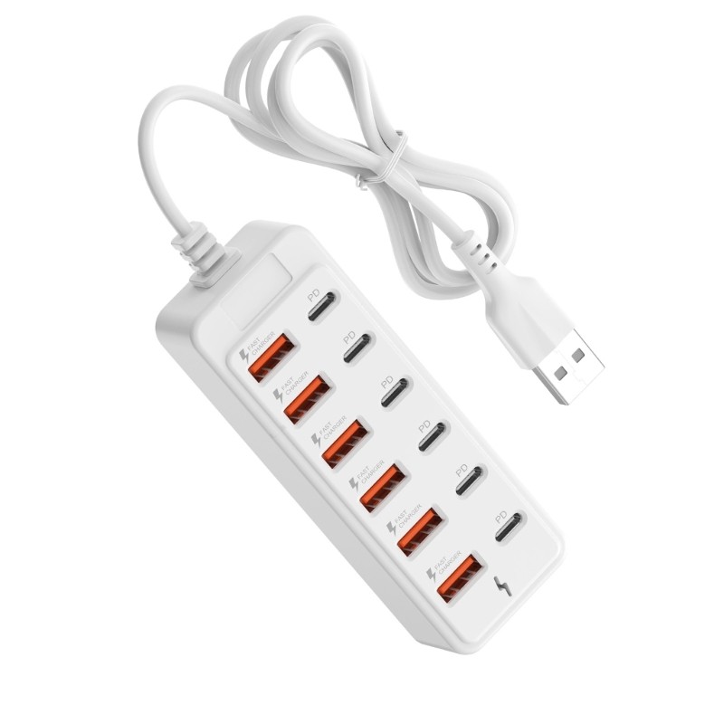 BTM 12 In 1 66W อะแดปเตอร์ชาร์จสําหรับโทรศัพท์ชาร์จพร้อมกันแท็บเล็ตคอนโซล