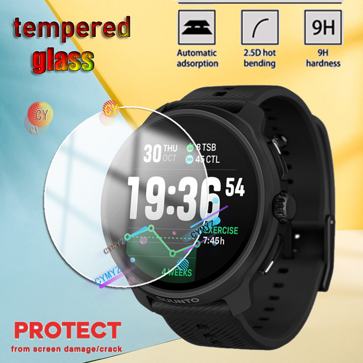 SUUNTO Race 2 ฟิล์ม 9H กระจกเทมเปอร์ปกป้องหน้าจอ SUUNTO Race S ฟิล์มใส SUUNTO Race 2 ฟิล์มกันรอยหน้า