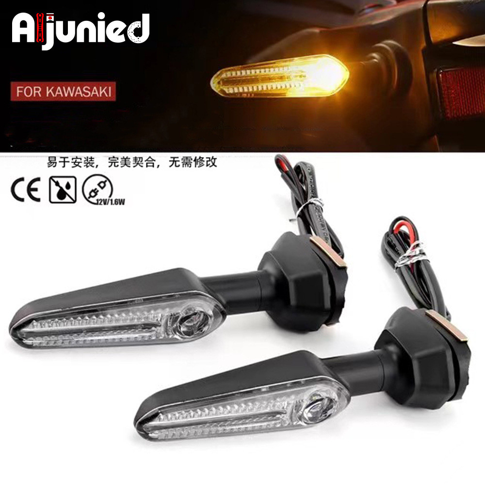 ไฟเลี้ยวรถจักรยานยนต์เหมาะสําหรับ Kawasaki ER6N ไฟเลี้ยว Ninja 400 รถจักรยานยนต์ 12vLED ไฟเลี้ยวไฟรถ