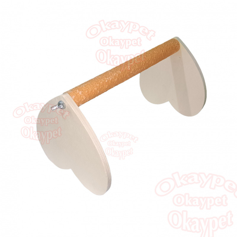 ของเล่นนก คอนยืนนกแก้ว คอนไม้ คอนลับเล็บ คอนสามเหลี่ยม สำหรับนกแก้ว คอนยืนไม้ คอนนก นกหงส์หยก - รูปที่ 4