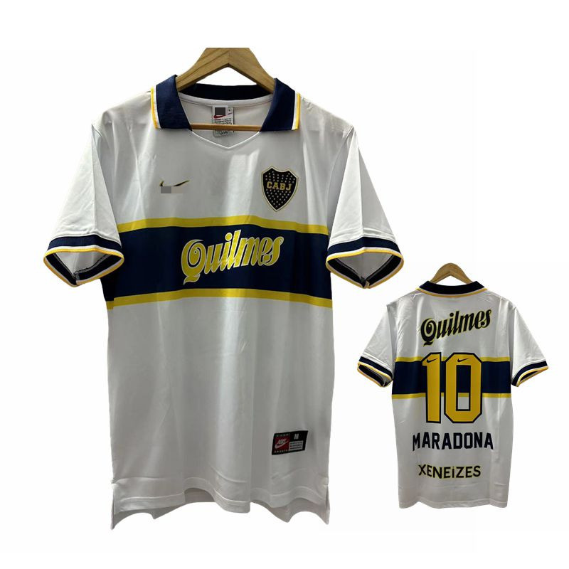 เสื้อฟุตบอล Retro สำหรับ Boca Juniors Season 96-97 ออกแบบตามความชอบ Maradona Roman
