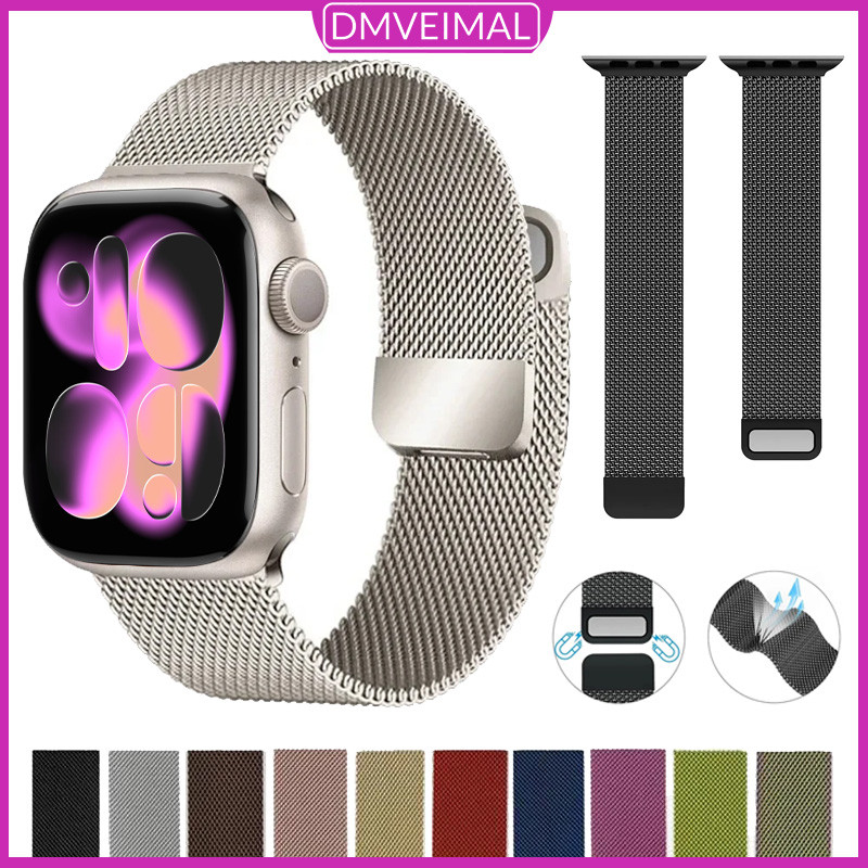 สายนาฬิกา Milanese Loop สแตนเลส for นาฬิกาอัจฉ IWatch Ultra 3 2 Series 11 10 9 8 7 SE 3 2 44 40 46 42 45 41 38มม.