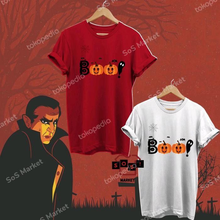 BAJU HALLOWEEN -  HALLOWEEN TYPE 16 - TSHIRT CUSTOM MURAH - Putih, XXXL เสื้อยืดฮาโลวีน