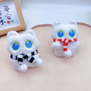 ตุ๊กตาแมวดำ พวงกุญแจตุ๊กตา Squeaky Big Eye Black Cat กระเป๋าจี้ตกแต่ง น่ารัก ของเล่น พวงกุญแจแมว KEY14
