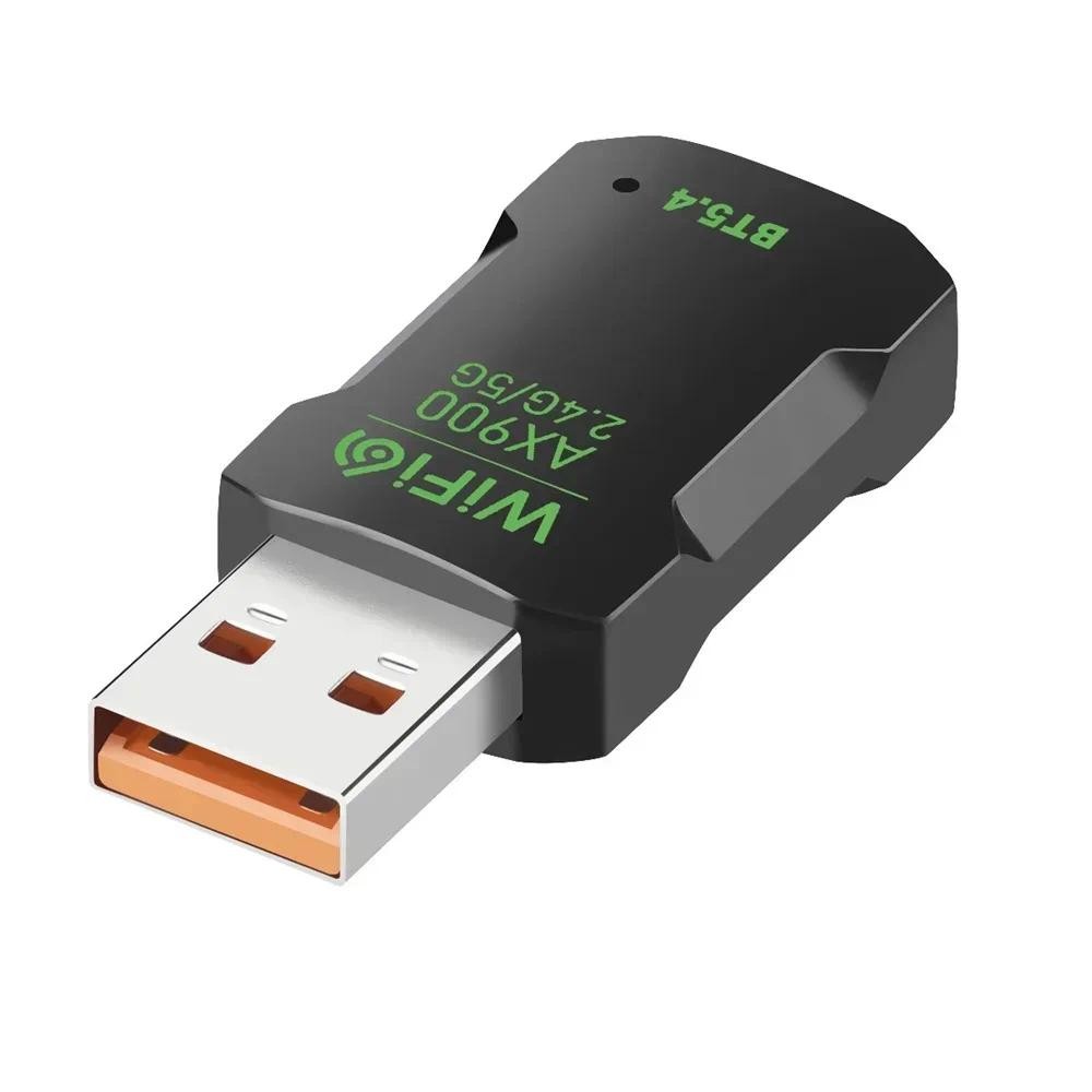 900Mbps USB WiFi 6 BT 5.4 อะแดปเตอร์ 2in1 Dongle AX900 Dual Band 2.4G และ 5GHz USB WiFi การ์ดเครือข่